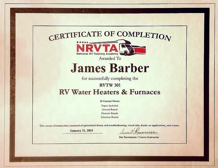RV service certification