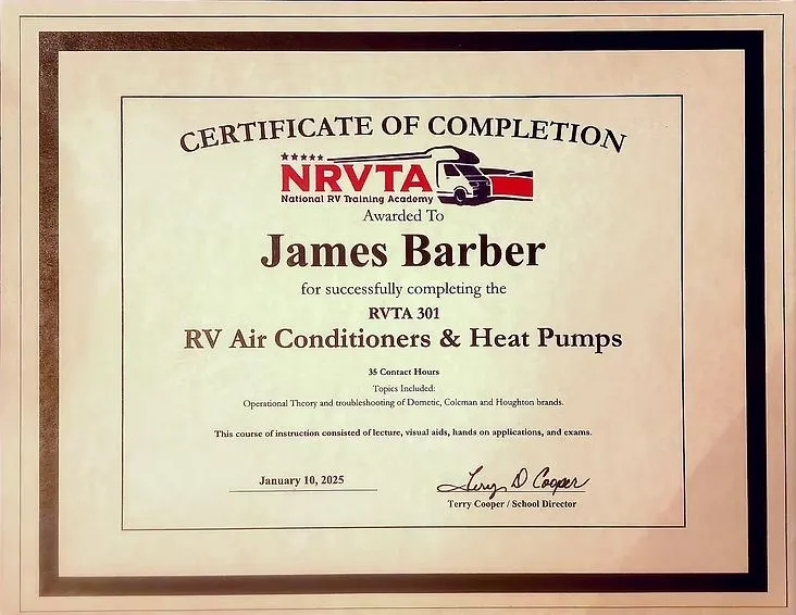 RV service certification