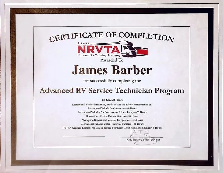 RV service certification
